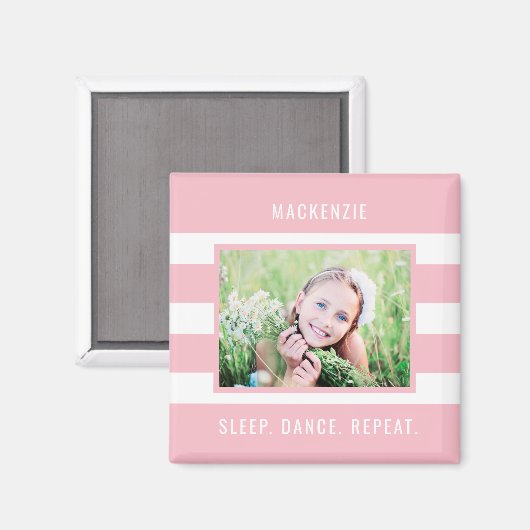 Moderne Strepen Bewerkbare Kleur Aangepaste Foto M Magneet (Voorkant / Achterkant)