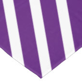 Moderne strepen | Chic Royal Paarse & Wit Gestreep Tafelkleed (Gekanteld)