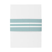 Moderne strepen discreet bloemenlicht blauw uitnodigingen wikkel (Achterkant Voorbeeld)