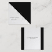 Moderne strepen, eenvoudig vierkante visitekaartje (Voorkant / Achterkant)