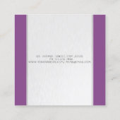 Moderne strepen, eenvoudig, Violet Vierkante Visitekaartje (Achterkant)