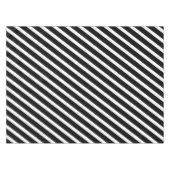 Moderne strepen | Elegant zwart-wit gestreept Tafelkleed (Voorkant (Horizontaal))