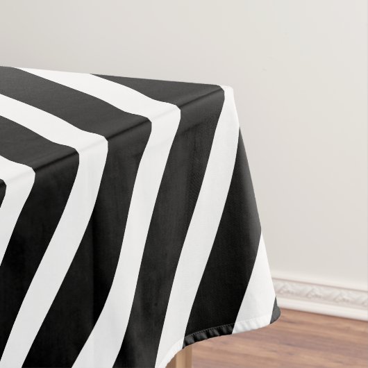 Moderne strepen | Elegant zwart-wit gestreept Tafelkleed (Voorbeeld)