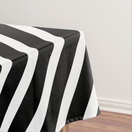 Moderne Strepen | Elegante Zwart-Wit Gestreepte Tafelkleed