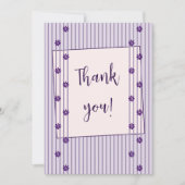 Moderne strepen en bloemrijen bedankkaart (Voorkant)