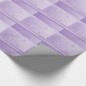 Moderne strepen en Stippen in Paars Cadeaupapier (Hoek)