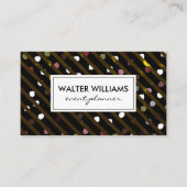 Moderne strepen en Stippen textuur Visitekaartje (Voorkant)