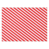 Moderne strepen | Glamour rood en wit gestreept Tafelkleed (Voorkant (Horizontaal))