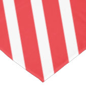 Moderne strepen | Glamour rood en wit gestreept Tafelkleed (Gekanteld)