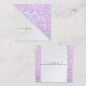 Moderne strepen, Glittery Bokeh Vierkante Visitekaartje (Voorkant / Achterkant)