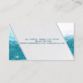 Moderne strepen, Glittery Bokeh Visitekaartje (Achterkant)