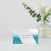 Moderne strepen, Glittery Bokeh Visitekaartje (Staand voorkant)