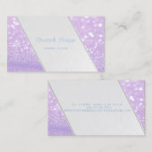 Moderne strepen, Glittery Bokeh Visitekaartje (Voorkant / Achterkant)