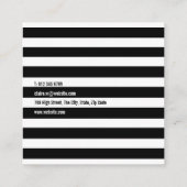 Moderne Strepen Gouden Hart Professioneel Vierkant Vierkante Visitekaartje (Achterkant)