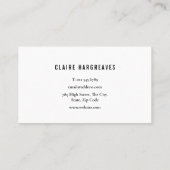 Moderne Strepen Gouden Hart Professioneel Visitekaartje (Achterkant)