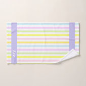 Moderne strepen in pastelkleuren gepersonaliseerd bad handdoek (Handdoek)