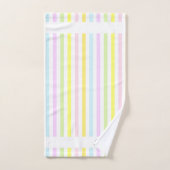 Moderne strepen in veelkleurige pastelkleuren bad handdoek (Handdoek)