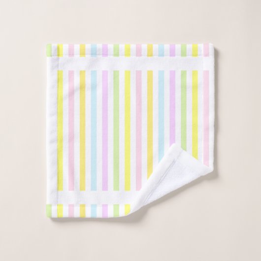 Moderne strepen in veelkleurige pastelkleuren bad handdoek (Wasdoekje)