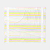 Moderne strepen in veelkleurige pastelkleuren fleece deken (Voorkant (Horizontaal))