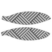 Moderne strepen in zwart, wit en grijs - koel basketbal (Panelen)