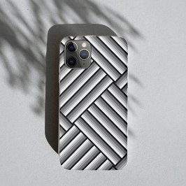 Moderne strepen in zwart, wit en grijs - koel Case-Mate iPhone case