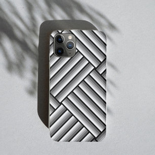Moderne strepen in zwart, wit en grijs - koel Case-Mate iPhone case