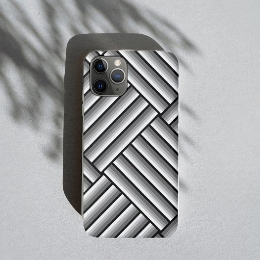 Moderne strepen in zwart, wit en grijs - koel Case-Mate iPhone case