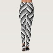 Moderne strepen in zwart, wit en grijs - koel leggings (Achterkant)