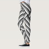 Moderne strepen in zwart, wit en grijs - koel leggings (Links)