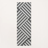 Moderne strepen in zwart, wit en grijs - koel yogamat (Voorkant)