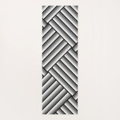 Moderne strepen in zwart, wit en grijs - koel yogamat (Achterkant)