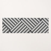 Moderne strepen in zwart, wit en grijs - koel yogamat (Voorkant (horizontaal))