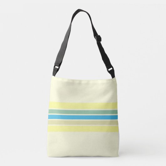 Moderne strepen kunst crossbody tas (Achterkant)