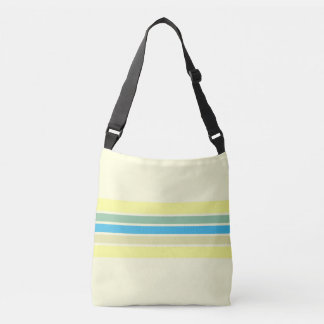 Moderne strepen kunst crossbody tas