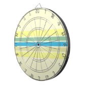 Moderne strepen kunst dartbord (Voorkant Rechts)