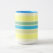 Moderne strepen kunst tweekleurige koffiemok (Center)