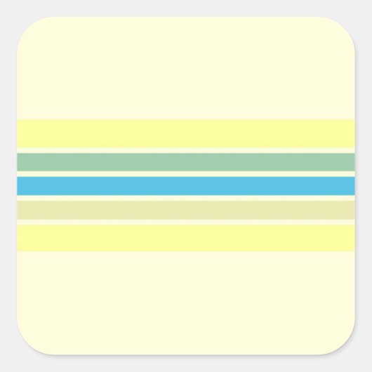 Moderne strepen kunst vierkante sticker (Voorkant)
