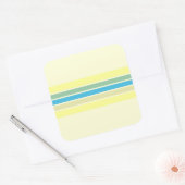 Moderne strepen kunst vierkante sticker (Envelop)