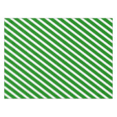 Moderne strepen | Lente groen en wit gestreept Tafelkleed (Voorkant (Horizontaal))
