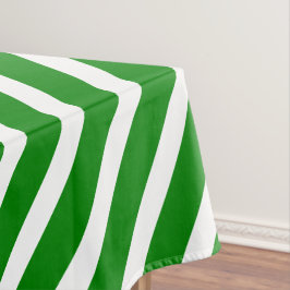 Moderne strepen | Lente groen en wit gestreept Tafelkleed