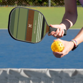 Moderne strepen met de naam Stijlvolle Pickleball  Paddle