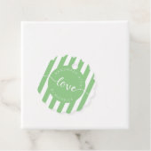 moderne strepen met handgemaakt van een liefdesmon bedankjes labels (In situ)