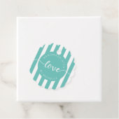 moderne strepen met handgemaakt van een liefdesmon bedankjes labels (In situ)