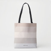 Moderne strepen met monogram pasta tote bag (Voorkant)