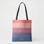 Moderne Strepen met Monogram Tote Bag (Voorkant)
