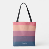Moderne Strepen met Monogram Tote Bag (Achterkant)