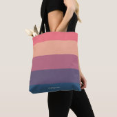 Moderne Strepen met Monogram Tote Bag (Dichtbij)