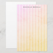 Moderne Strepen Minimalistisch Professioneel Eenvo Briefpapier (Voorkant / Achterkant)