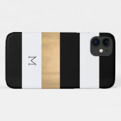 Moderne strepen, monogmed Case-Mate iPhone case (Achterkant (horizontaal))