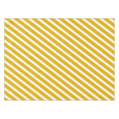 Moderne strepen | Mosterdgeel en wit gestreept Tafelkleed (Voorkant (Horizontaal))